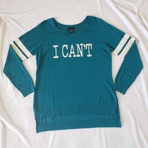 Teal & White Rue21 brand sweater sz XL